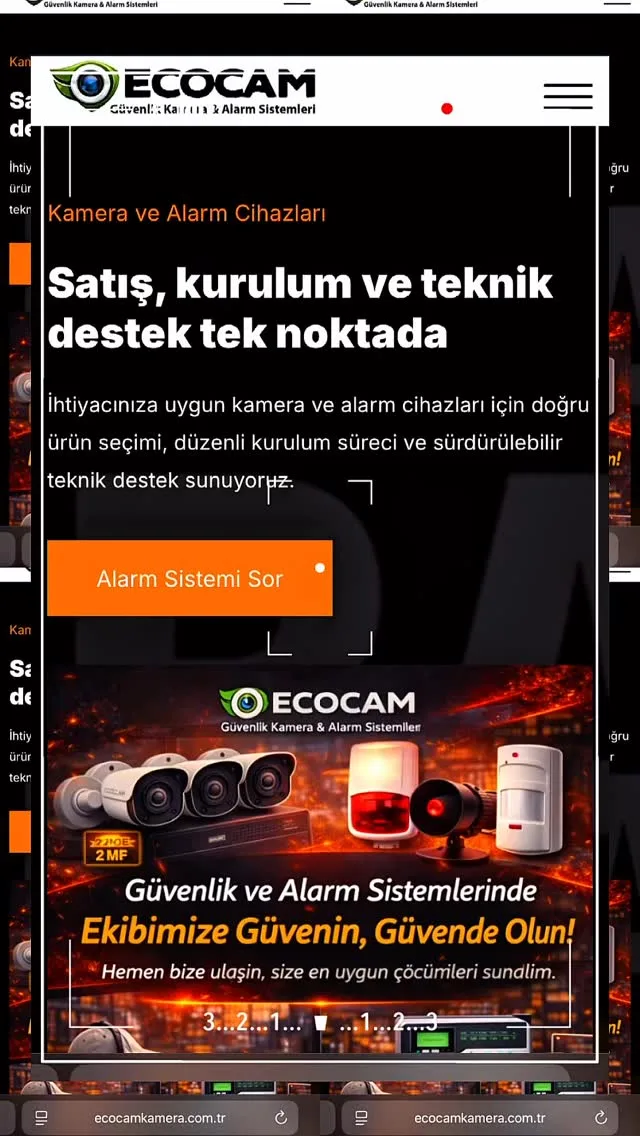 Ecocam güvenlik kamera alarm sistemleri work sample 2