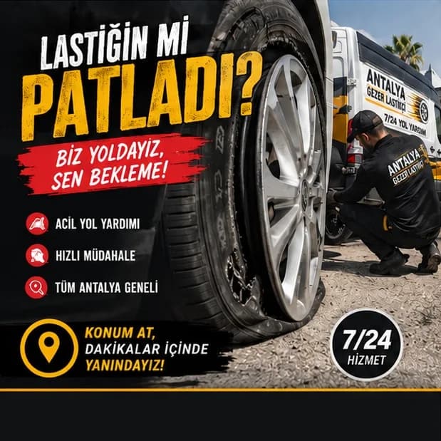 Antalya Gezer Lastikci · Mobil Lastik Tamiri 7/24 work sample 3