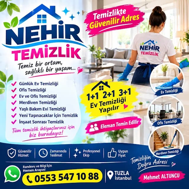 TUZLA PENDİK EV TEMİZLİĞİ NEHİR TEMİZLİK, Ev Yardımcısı